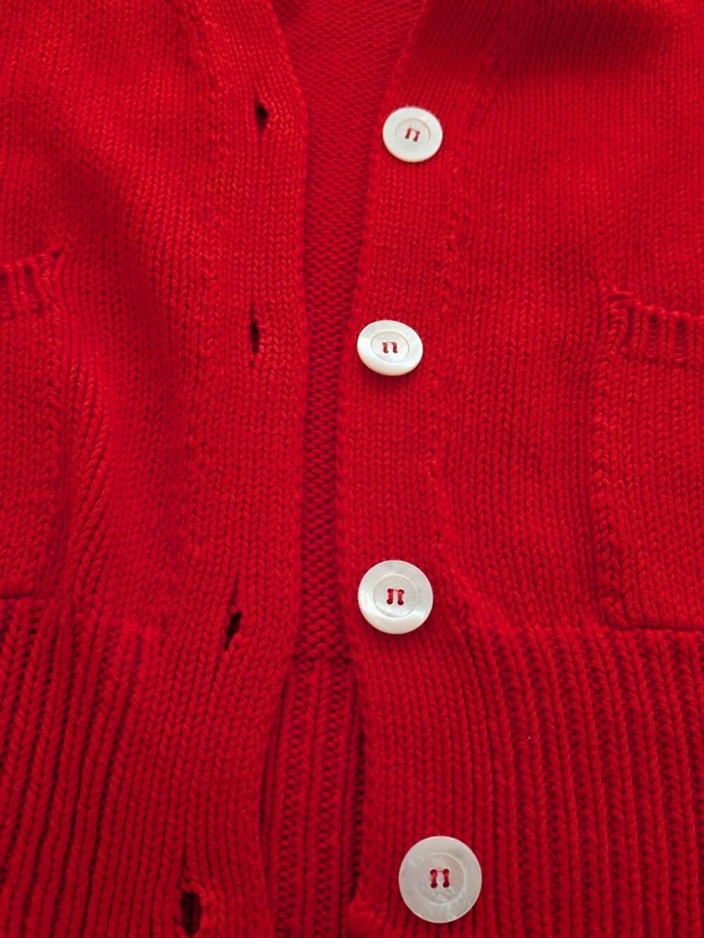 Babaa No. 16 Cardigan in Summer Flame (Red) - Picture 11 of 16